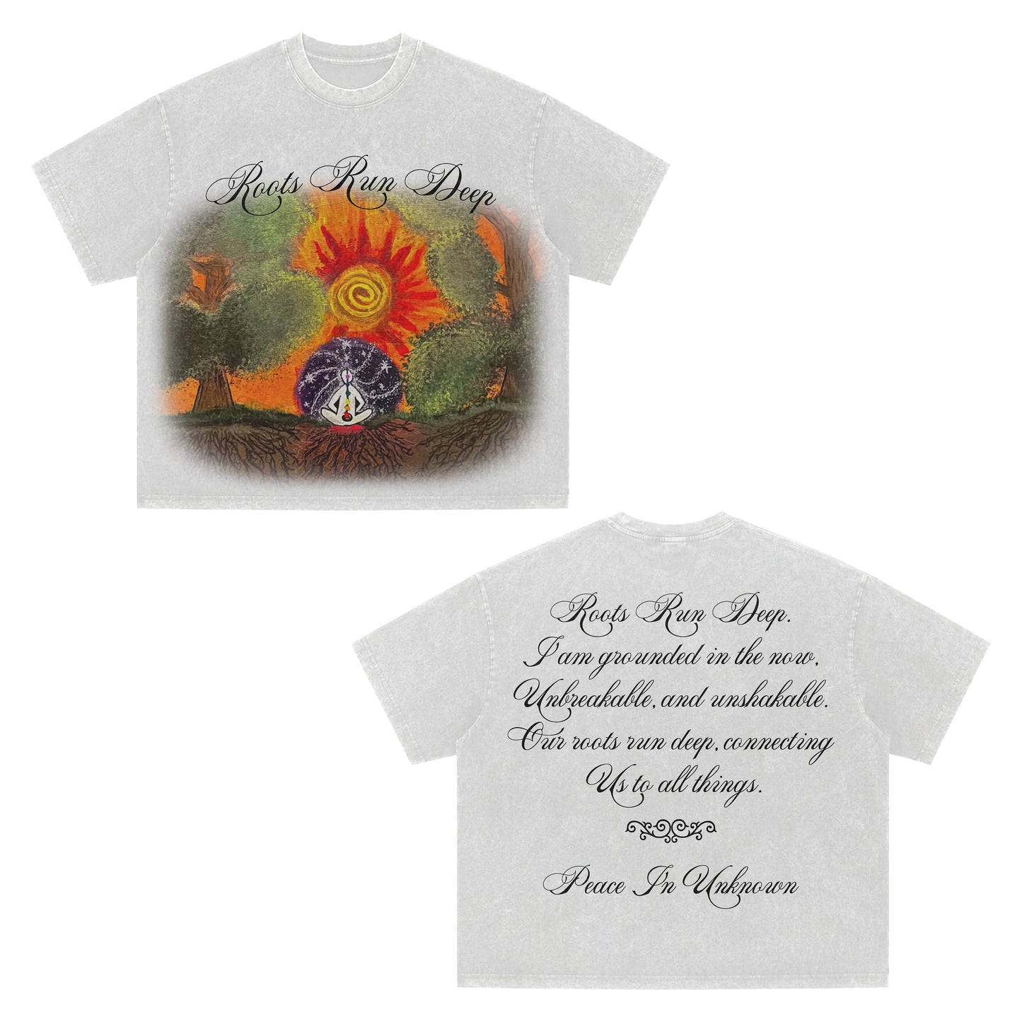 (PRE-ORDER) Roots Run Deep — White Boxy Heavyweight Tee